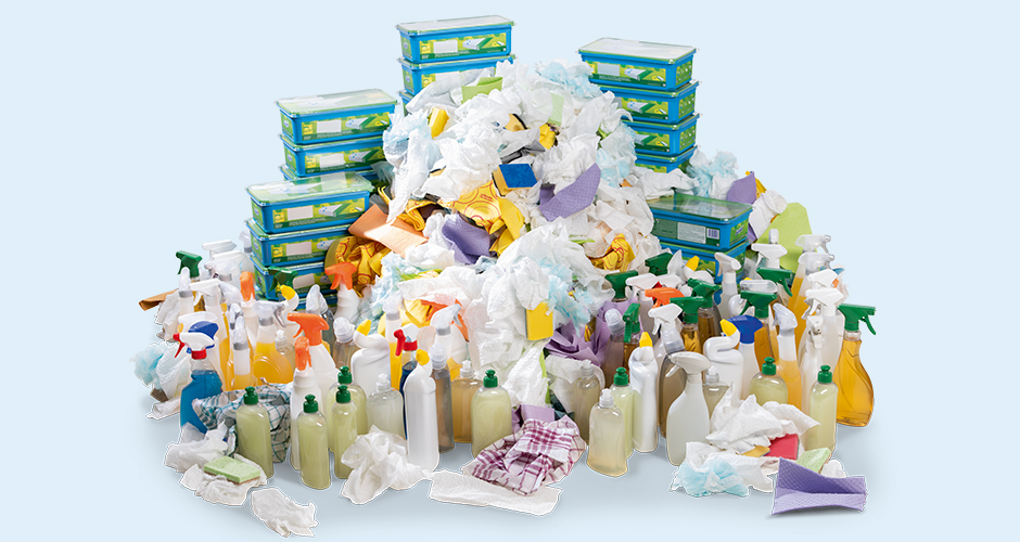 Typical household plastic waste