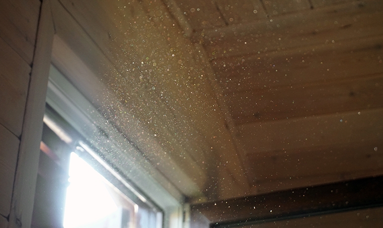 Airbound dust Dust particles in the air